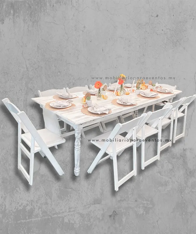 mesa de madera con sillas avantgarde